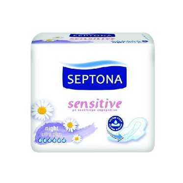 Septona Santry Napkins Wings Night packaging with extra absorption and protection features.