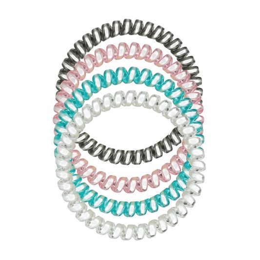 Beter 19035 Click Clack Little Fish hair ties, 5cm, 4 assorted colors.