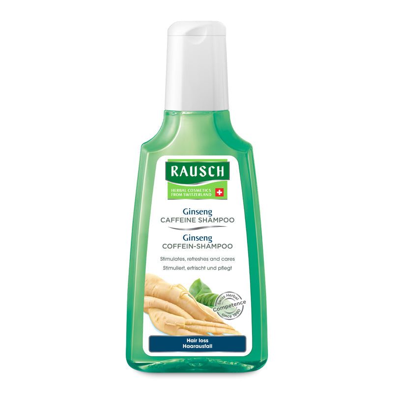 Rausch Caffeine & Ginseng Shampoo 200 ml bottle with ginseng and caffeine extracts.