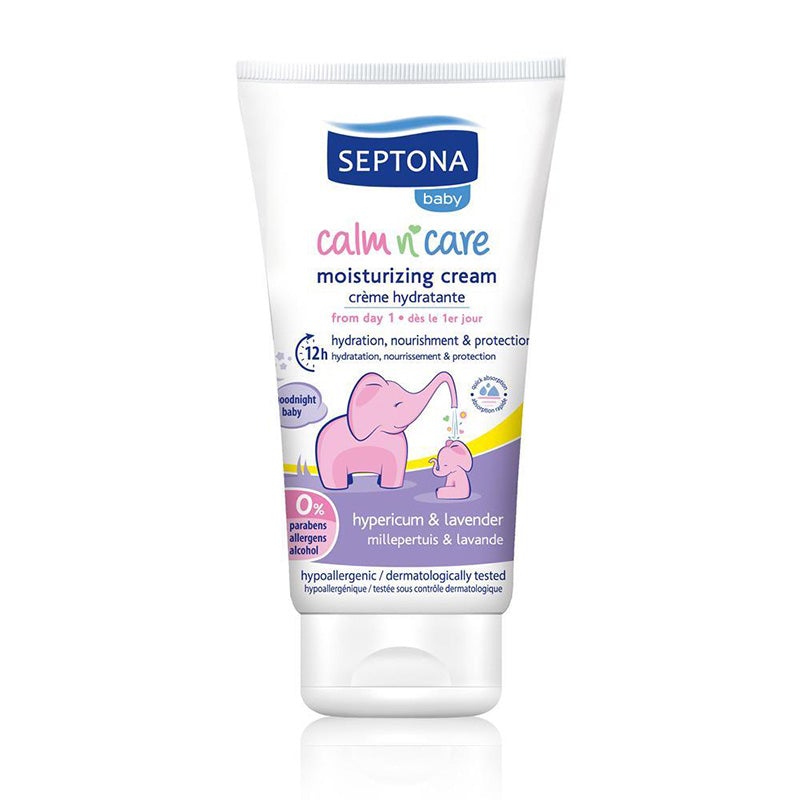 Septona Baby Hypericum & Lavender Moist Cream 150 ml tube.