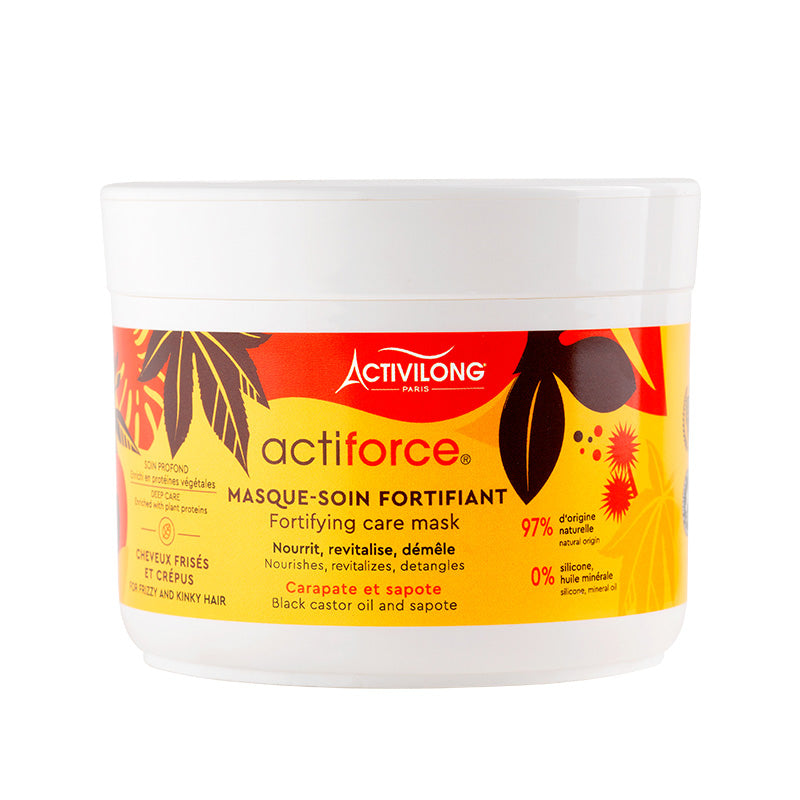 Activilong Actiforce Hair Mask 250ml enriched with plant proteins for deep hair regeneration and moisturization.