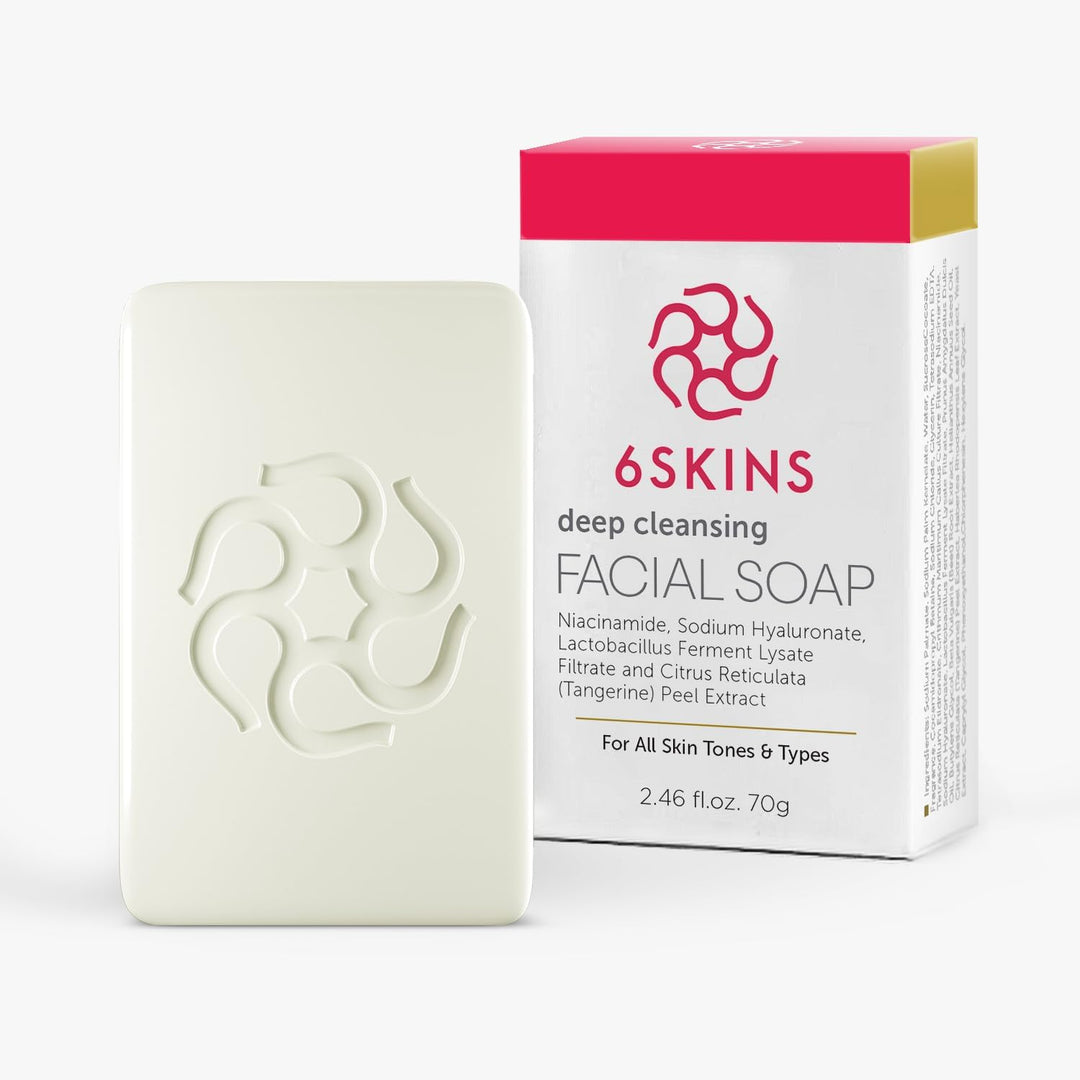 6Skins Deep Cleansing Facial Soap + Mesh 70G