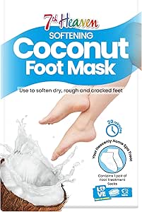 7Th Heaven Softening Coconut Foot Mask 2S