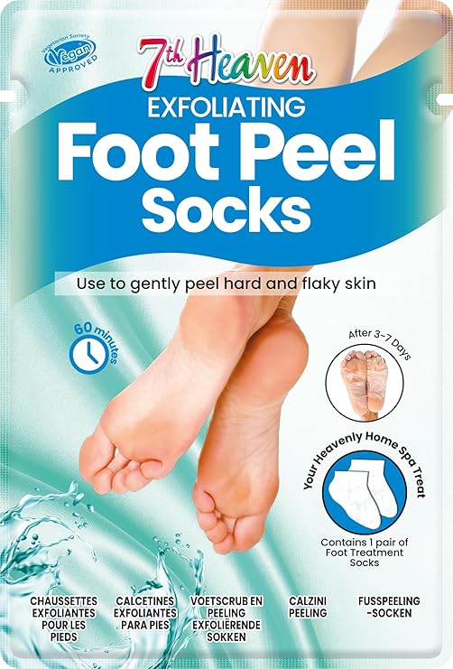 7Th Heaven Exfoliating Foot Peel Socks 2S