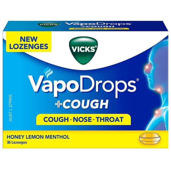Vicks Vapodrops Honey Lemon Lozenges 36S