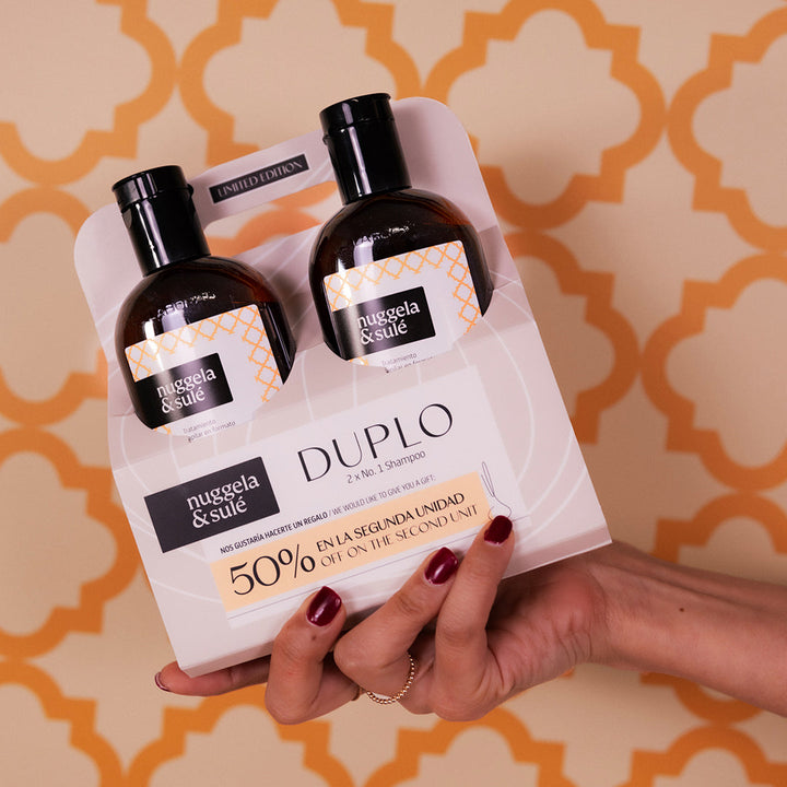 Nuggela N1 Premium Shampoo 250ml with 50% second piece offer, featuring Red Onion Extract for hair strengthening and shine.