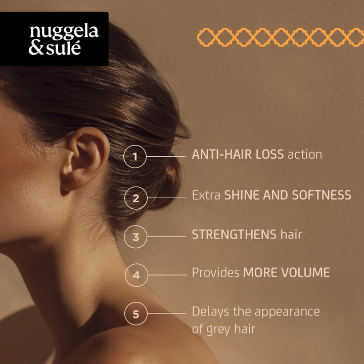 Nuggela Imperial Conditioner and N1 Shampoo with anti-hair loss action and shine benefits.