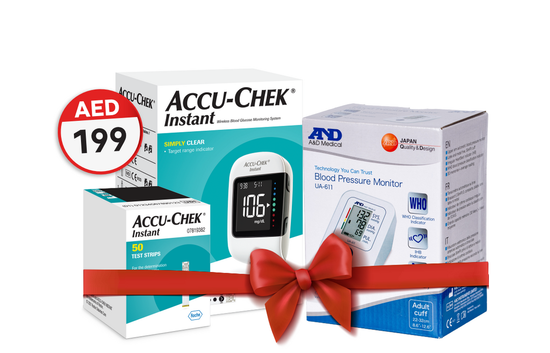 Accu Chek Instant Kit+strips+ Bp Monitor