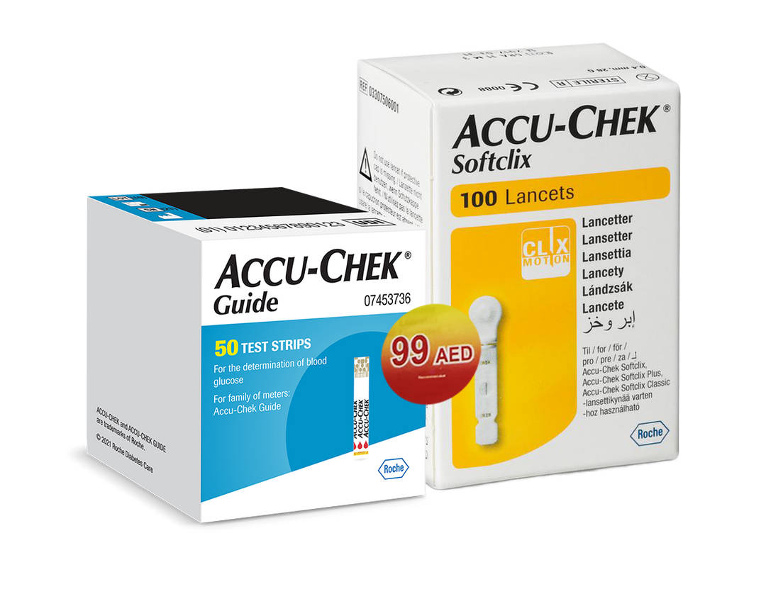 Accuchek Guide Strips + Softclix Lancet Offerpk