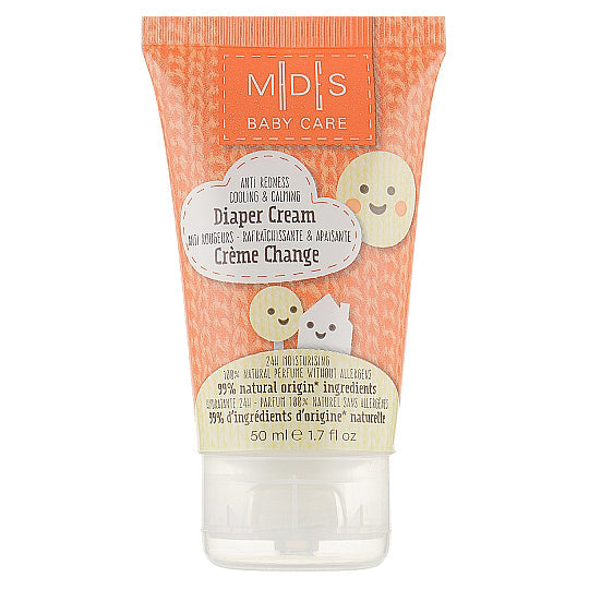 Mades Baby Care Diaper Cream 50ml tube with natural ingredients and organic extracts for sensitive skin.