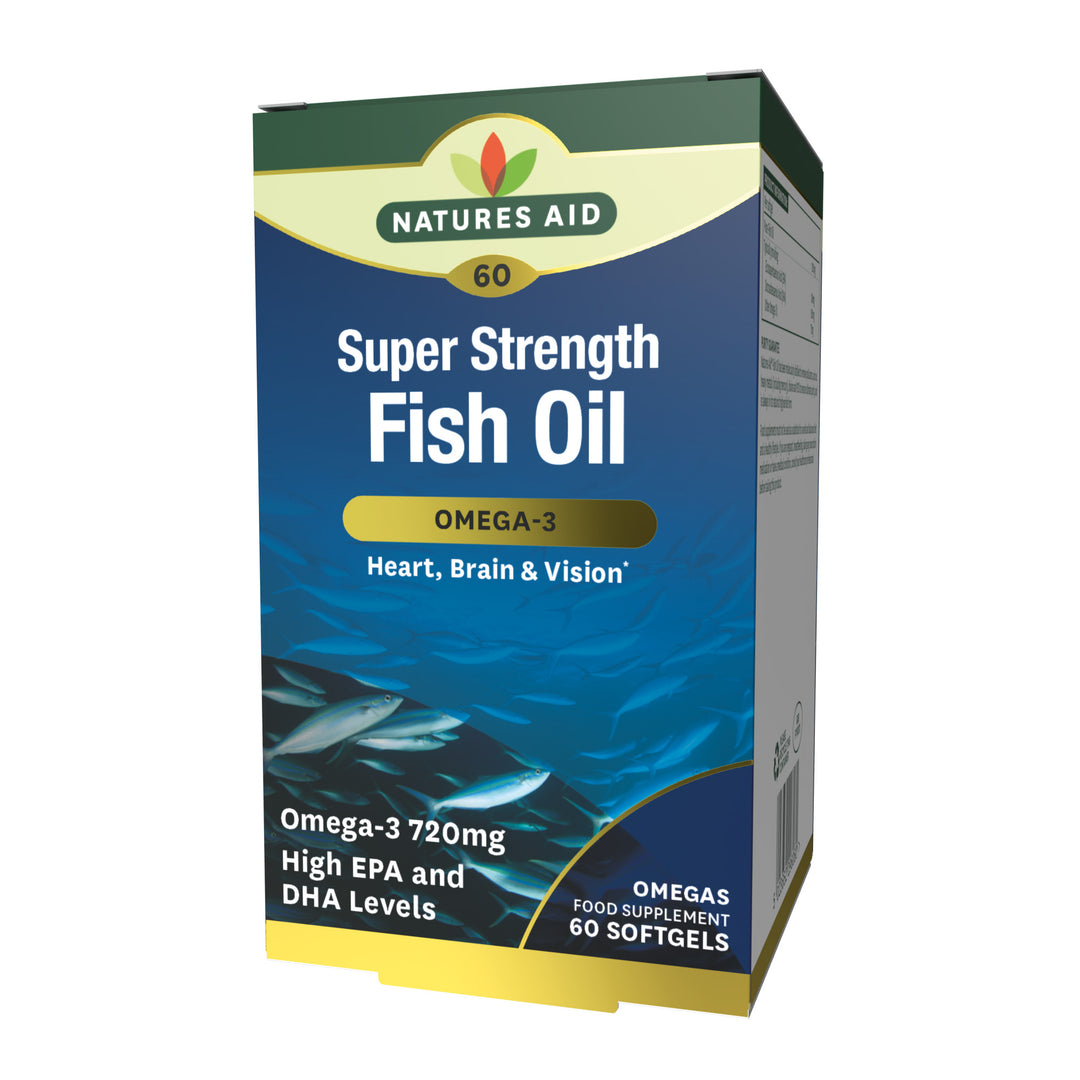 Natures Aid Super Strength Fish Oil Softgels 60S