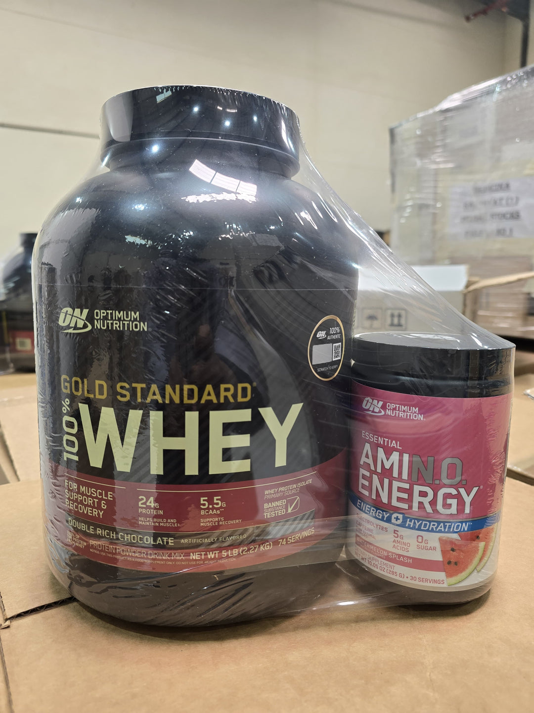 On Dbl Rich Choco 5Lbs+Amino Watermelon 285G Offerpk