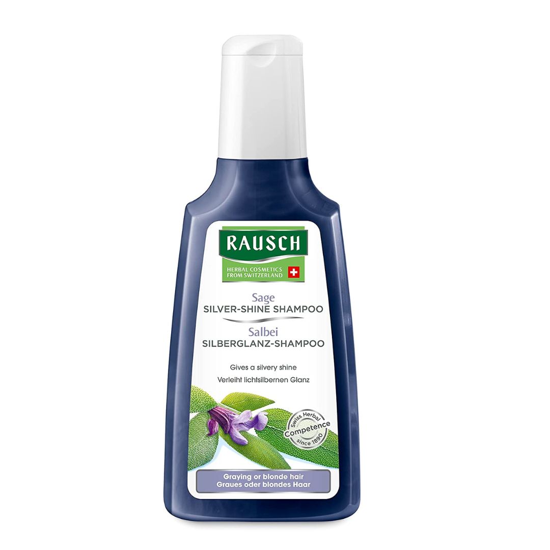 Rausch Sage Shampoo 200 ml bottle for dyed blonde and grey hair, enriches shine, neutralizes yellow hues.