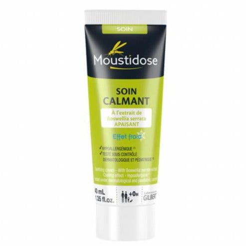 Gilbert Moustidose Soothing Care Bite & Sting Relief tube, 40 ml, for skin relief after insect bites and stings.