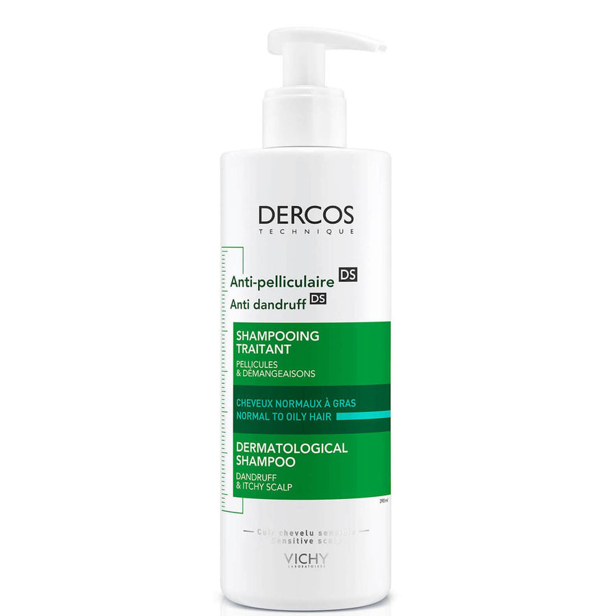 Vichy Dercos Anti-Dandruff DS Shampoo 390ml for normal to oily hair.
