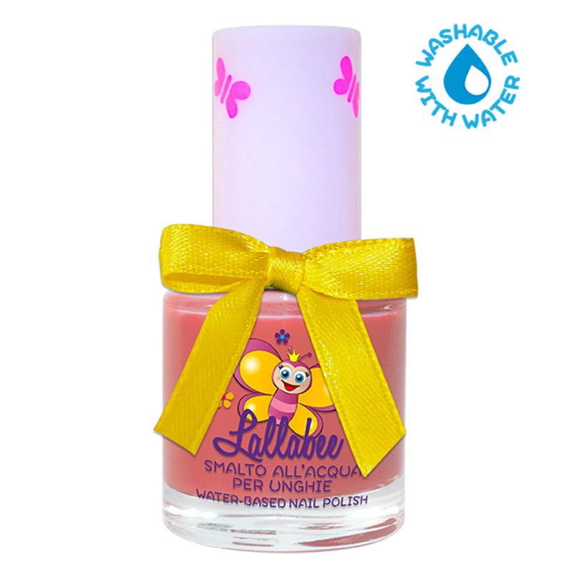 Lallabee Coral Water-Based Nail Enamel, non-toxic, 11-free, washable, and safe for all ages.