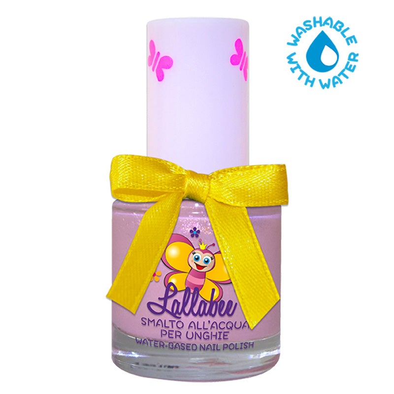 Lallabee Cherry water-based nail polish for kids and pregnant women, 11-free, washable.