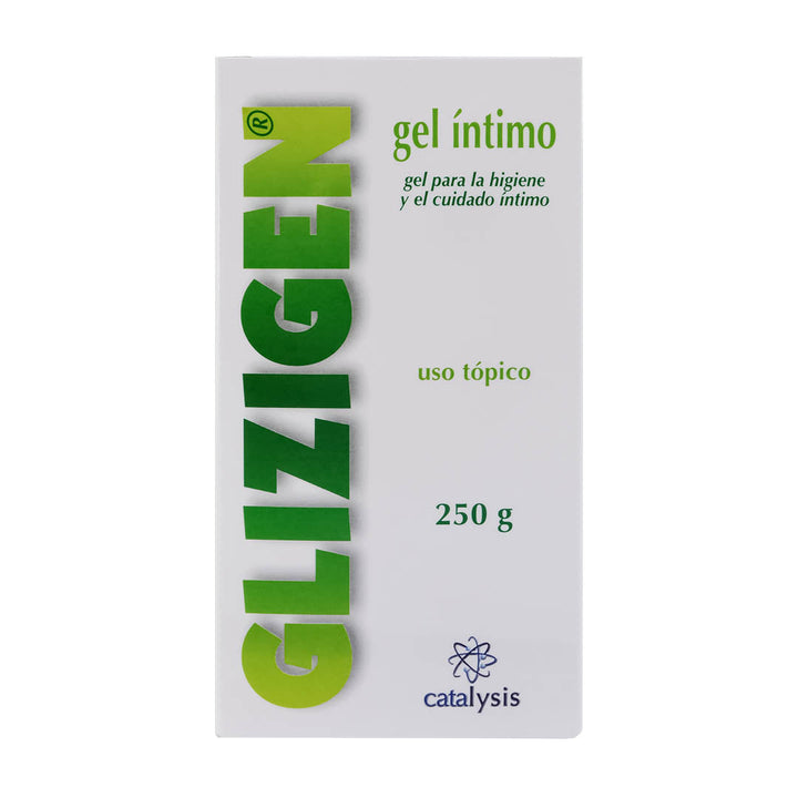 Glizigen Intimate Gel 250g packaging with product details in Spanish.