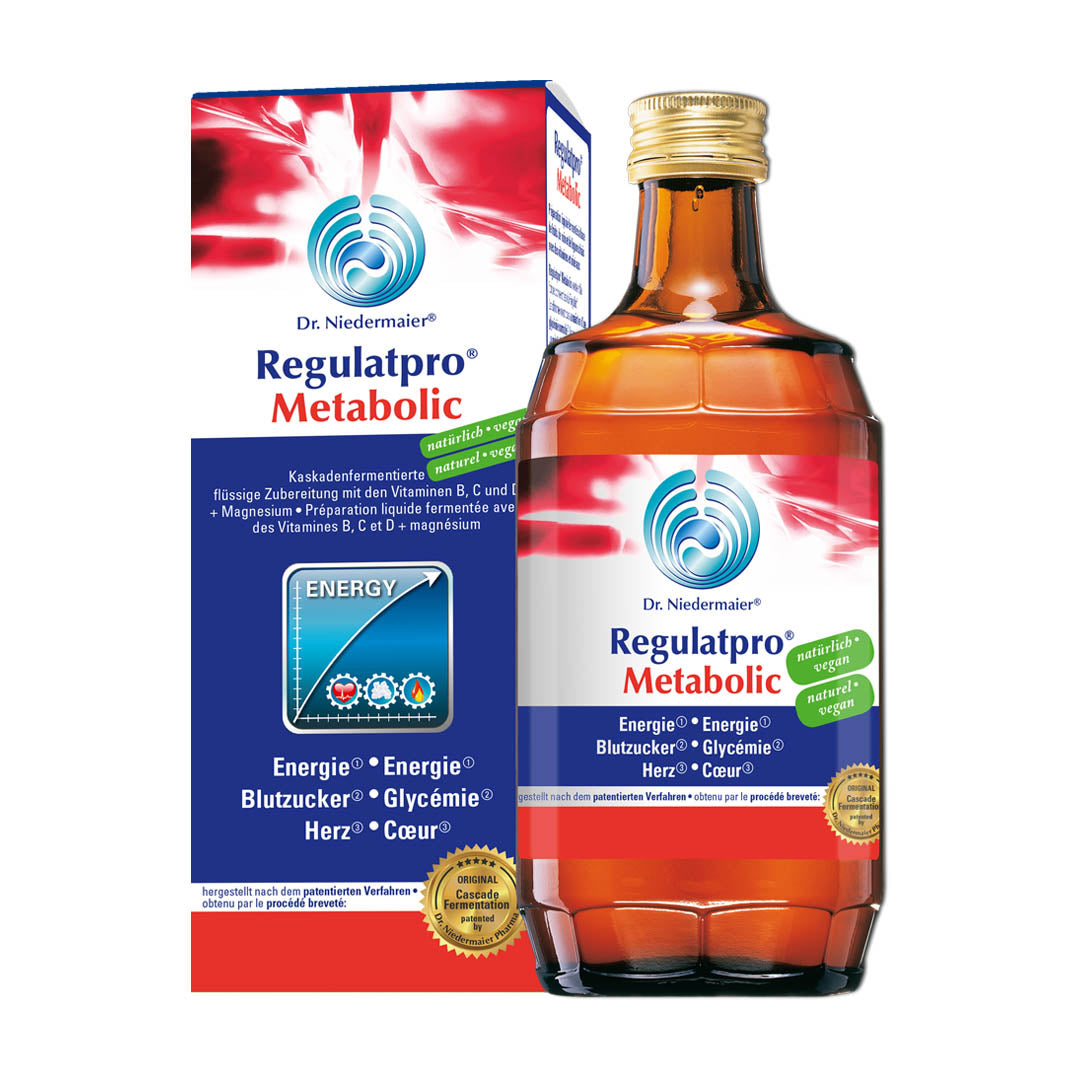Enzympro Regulatpro Metabolic 350 ML bottle and packaging for energy metabolism support.