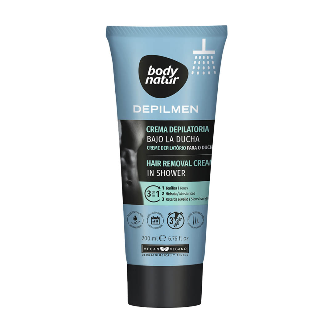 Body Natur Depilmen Hair Removal In-Shower Cream 200 ML for men.