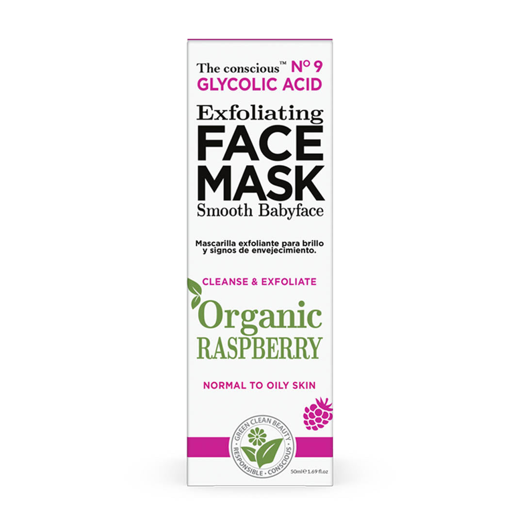 The Conscious Face Mask with Glycolic Acid, exfoliating treatment for smooth and glowing skin.