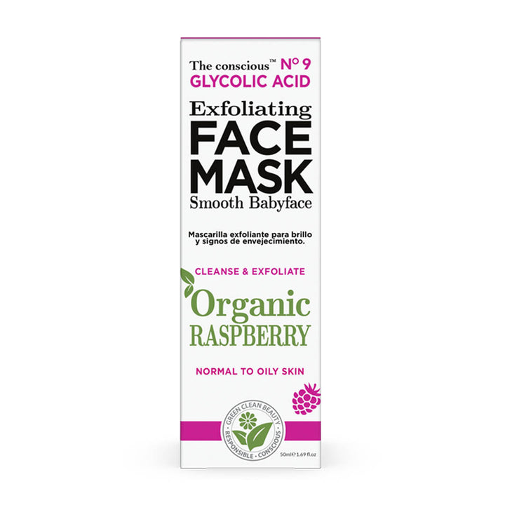 The Conscious Face Mask with Glycolic Acid, exfoliating treatment for smooth and glowing skin.