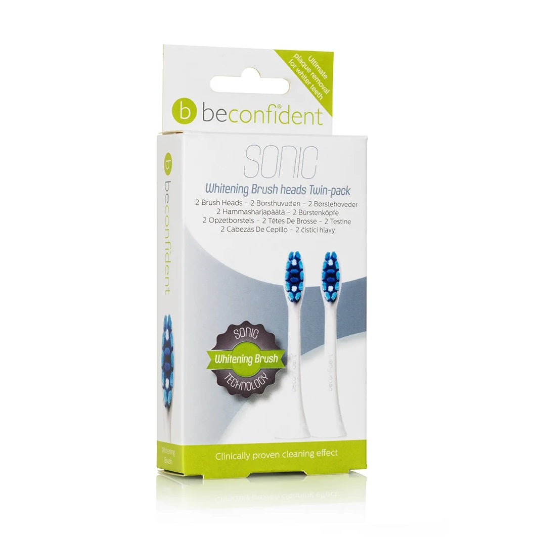 Beconfident Sonic Whitening Brushhead Twinpack White
