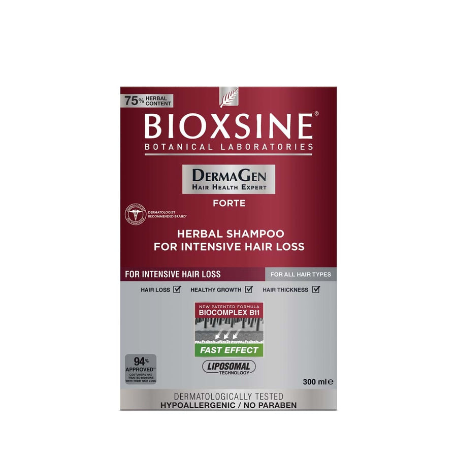 Bioxsine Dg Shampoo for intensive hair loss, 300ml, herbal formula with BIOCOMPLEX B11.
