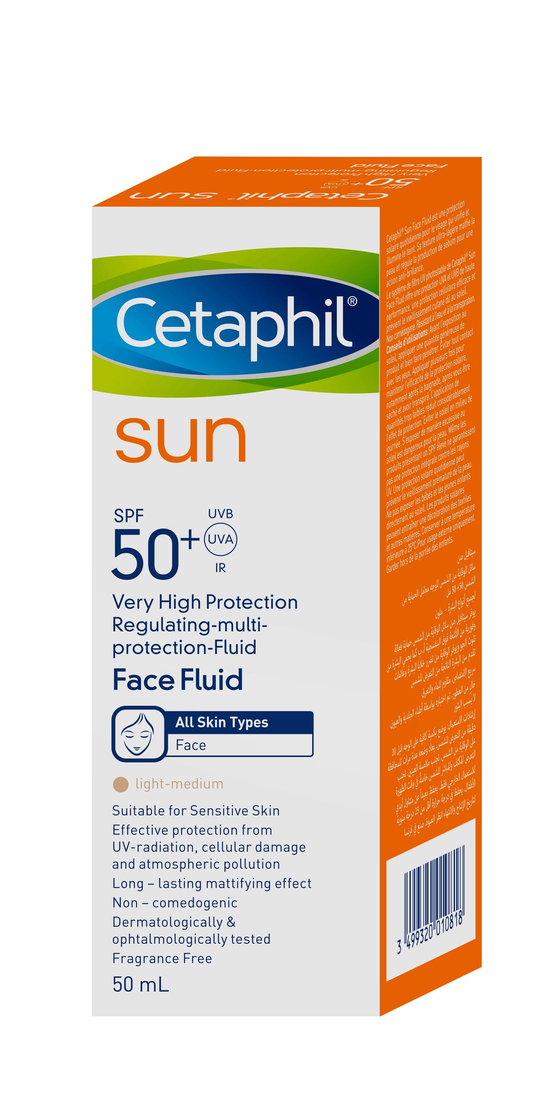 Cetaphil Sun Spf50+ Face Fluid Light Tinted 50ml