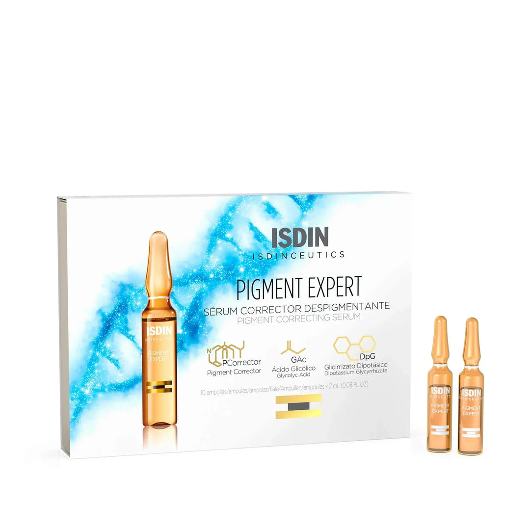 ISDIN Isdinceutics Pigment Expert Serum Ampoules for brightening and unifying skin tone.