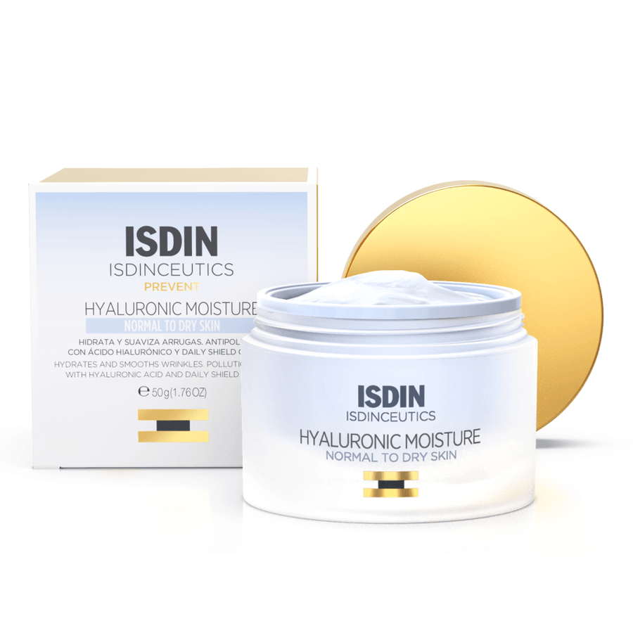 ISDIN Isdinceutics Prevent Hyaluronic Moisture 50g for normal to dry skin.
