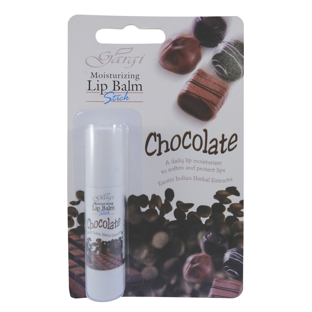 Gargi Lip Balm Chocolate 4.5Gm, moisturizing lip balm with exotic Indian herbal extracts for hydrating and protecting lips.