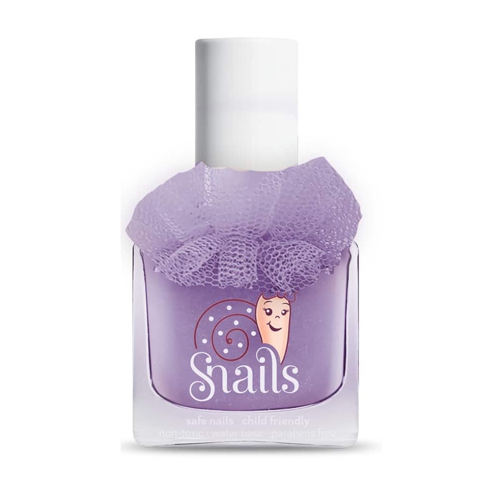 Snails Kids Nail Polish Ballerine Ukulele 10.5ml in purple bottle with tulle decoration.