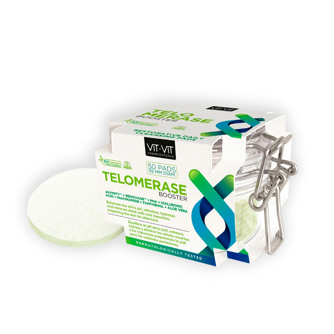 Vit Vit Cleansing Pads Telomerase 50S for anti-aging and skin rejuvenation.