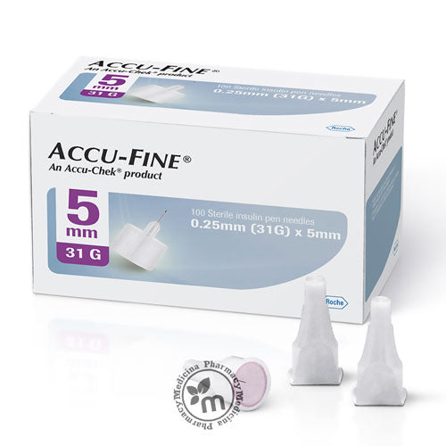 Accu-Fine 0.25mm X 5mm Insulin Pen Needles