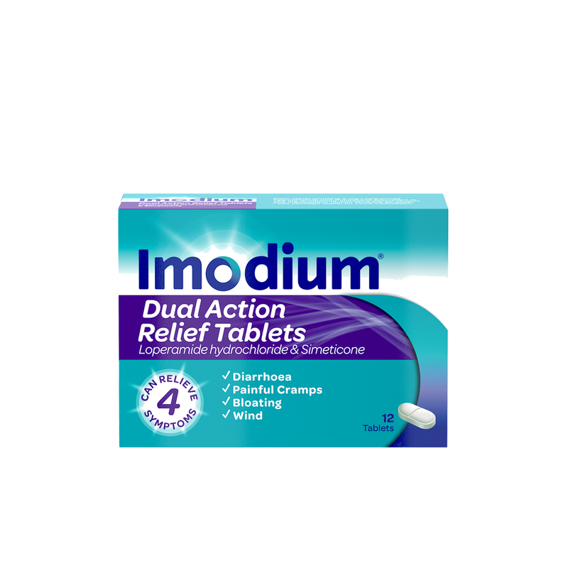 Imodium Dual Action Relief Tab 12S