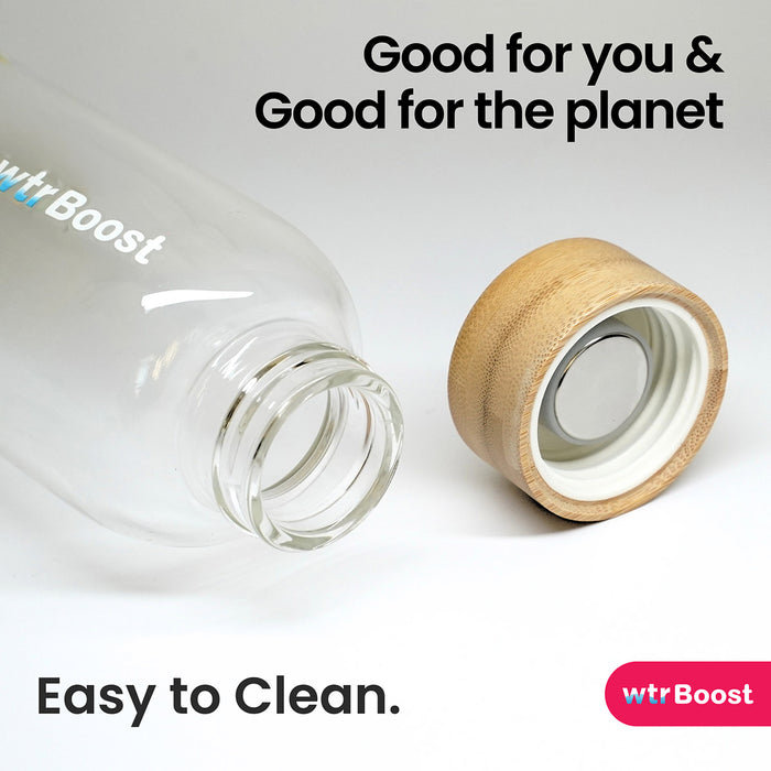Wtr Boost Borosilicate Tropical Glass Bottle 600Ml