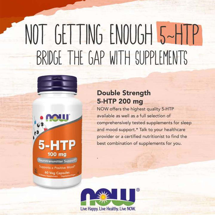 Now 5-HTP 100mg Capsules 60s