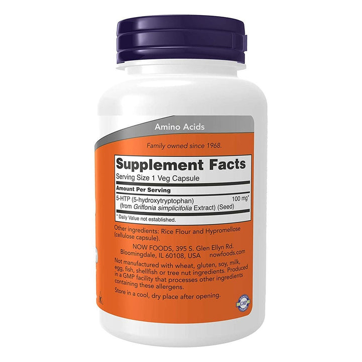 Now 5-HTP 100mg Capsules 60s