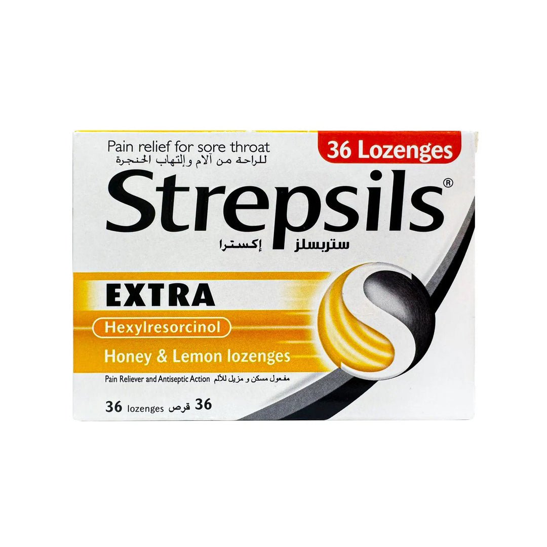 Strepsils Extra Honey & Lemon Lozenges 36pcs