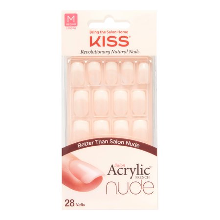 Kiss Acrylic Kan03C French Nude Medium Nails 28S