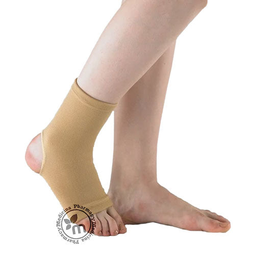 Compression Ankle Support Open Heel SAN0140 Makida - An open-heel compression ankle support for mobility and comfort.