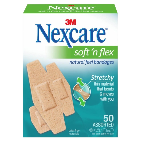 3M Nexcare Soft 'N Flex Assorted Bandages 50pcs