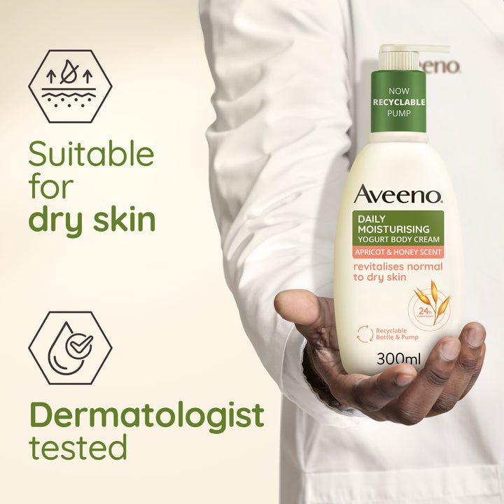 AVEENO DAILY MOIST APRICOT&HONEY SCENT BODY CREAM 300ML