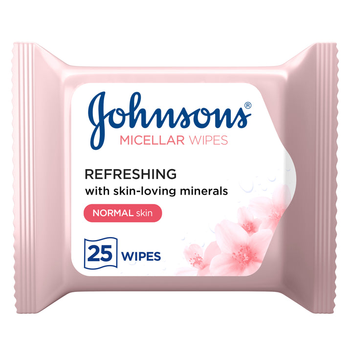 Johnsons Facial Wipes Normal Skin 25s