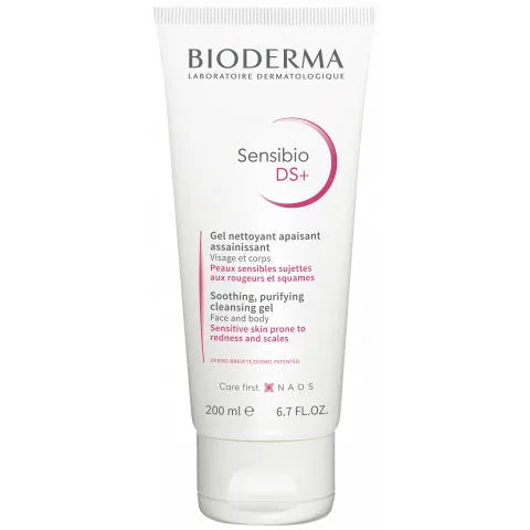 Bioderma Sensibio DS Foaming Gel 200ml - Anti-redness cleanser for sensitive skin.