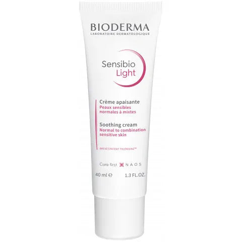 Bioderma Sensibio Light Cream 40ml - Lightweight moisturizer for sensitive skin.