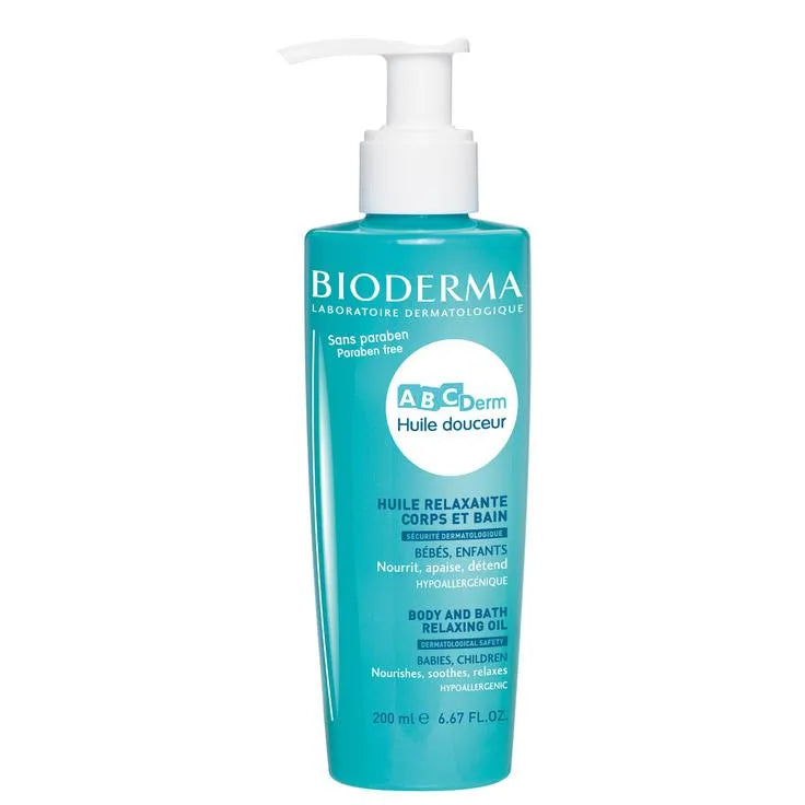 Bioderma ABCDerm Huile Douceur - Relaxing Oil 200ml - Baby oil for delicate skin.