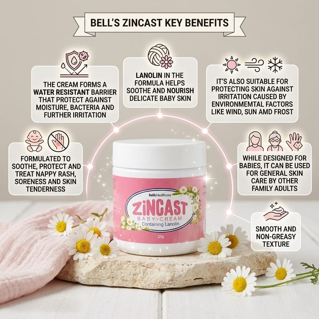 Bells Zincast Baby Cream 225g