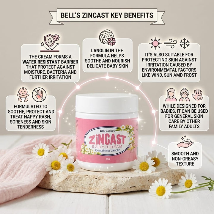 Bells Zincast Baby Cream 225g